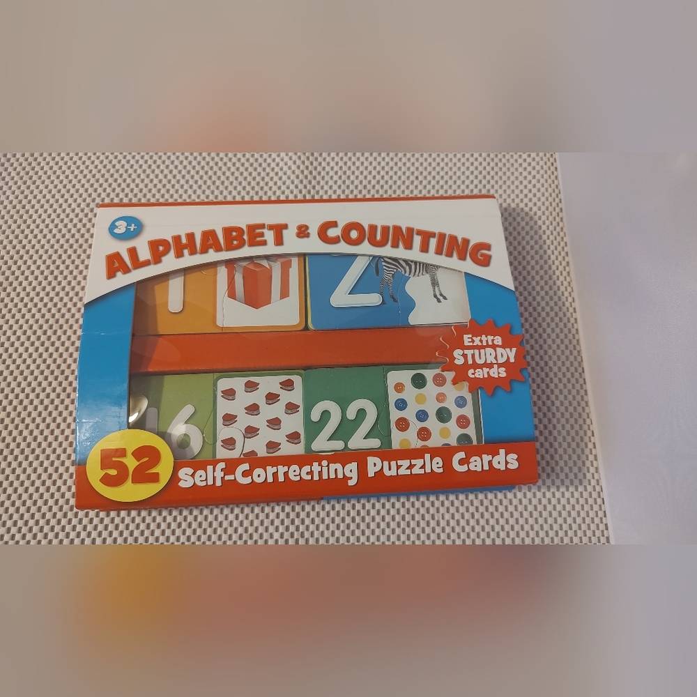 Alphabet & Counting 52 Self-Correcting Puzzle Cards